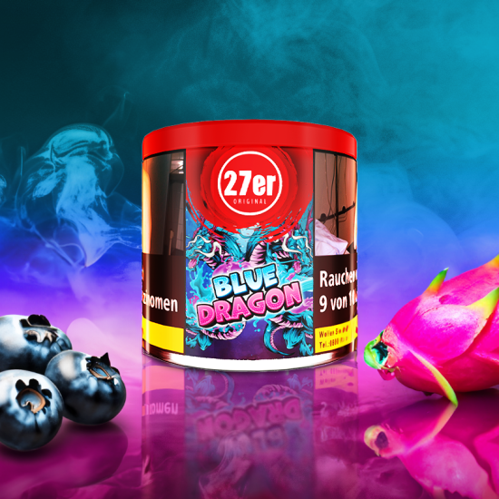 27er Blue Dragon (Blaubeere Drachenfrucht) Shisha Tabak in 200g Dose