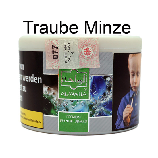 Al Waha Tabak Traube Minze T&M Pfeifentabak, 100g