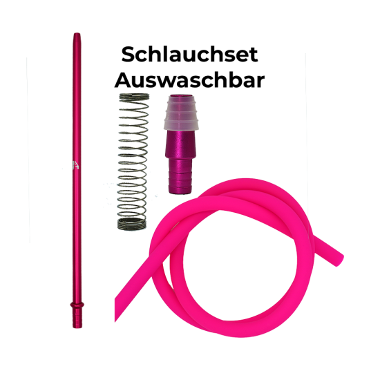 Schlauch Set Pink Silikon Matt