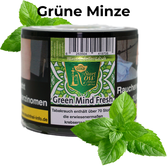 Start Now Minze (Green Mind Fresh) Shisha Tabak, 25g